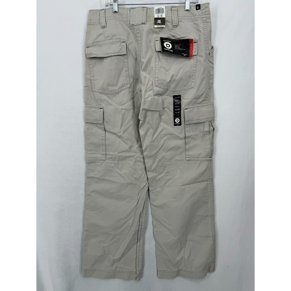 Dockers D Series Men's 34x34 Cargo Pants Khaki Beige Loose Fit Wide Leg‎ Spots